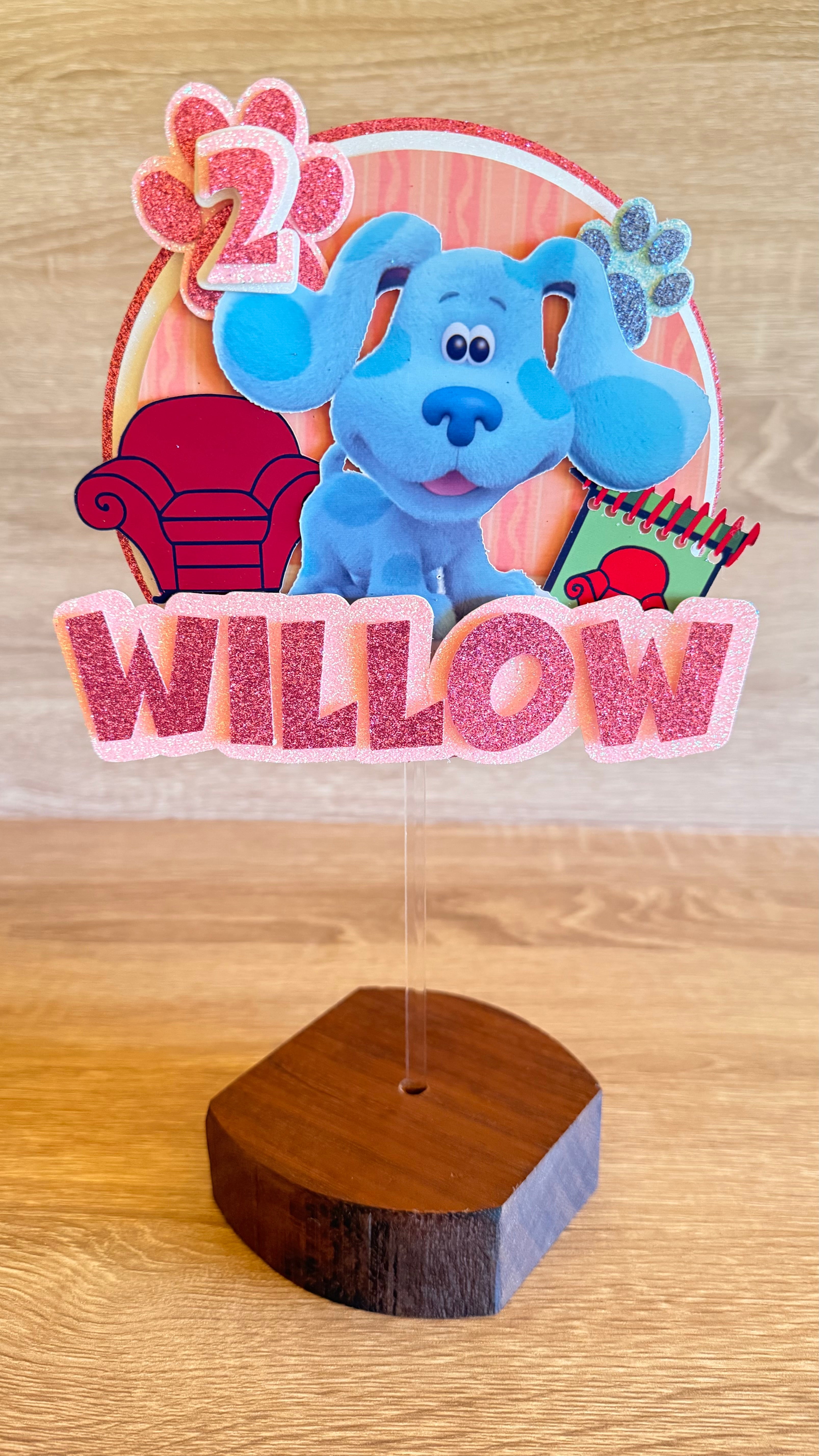 Blue's Clues Birthday Cake Topper – Personalised Name & Age Decoration