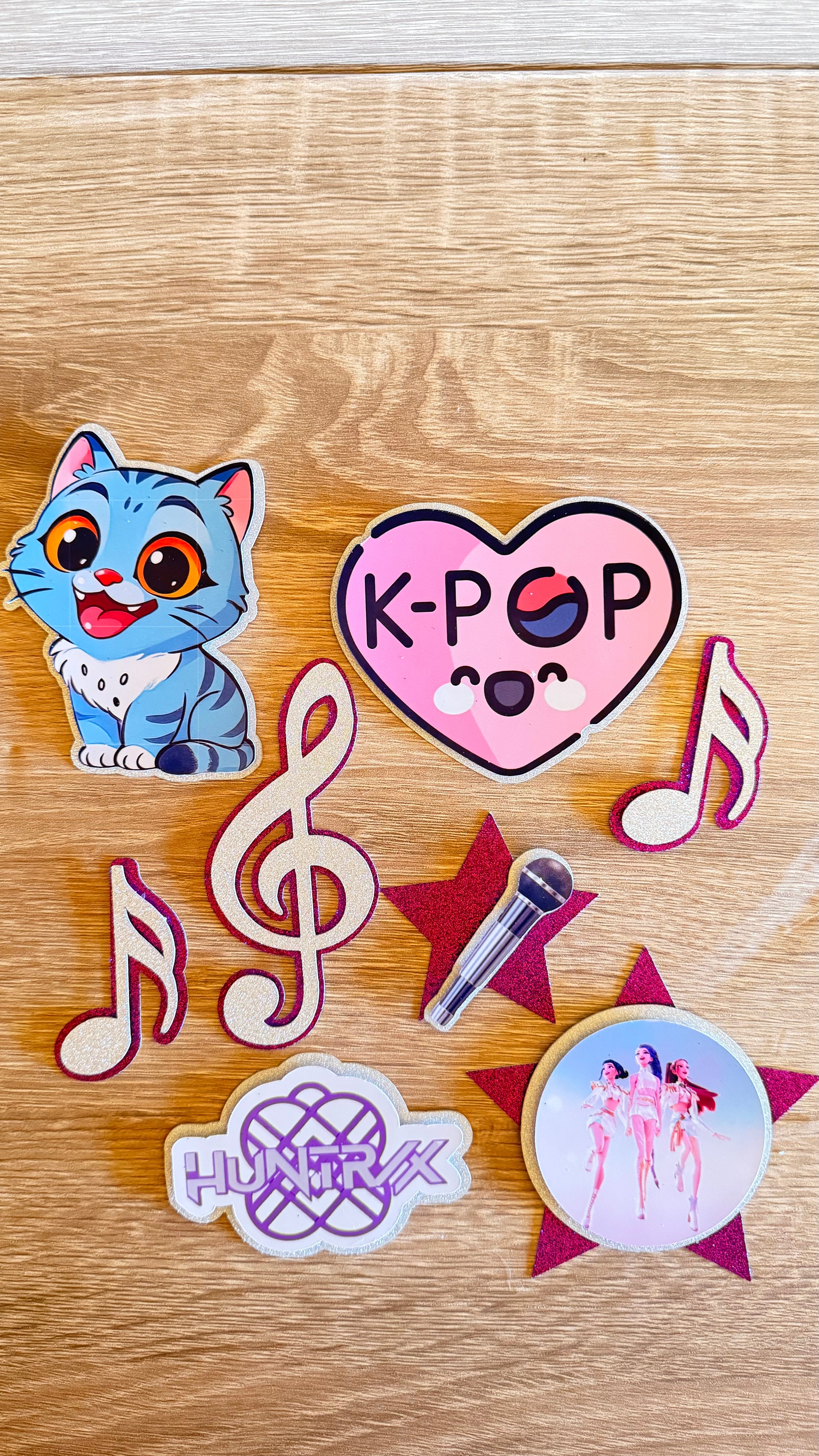 K-Pop Demon Hunters Inspired Cake Topper | Personalised Name & Age Birthday Decoration