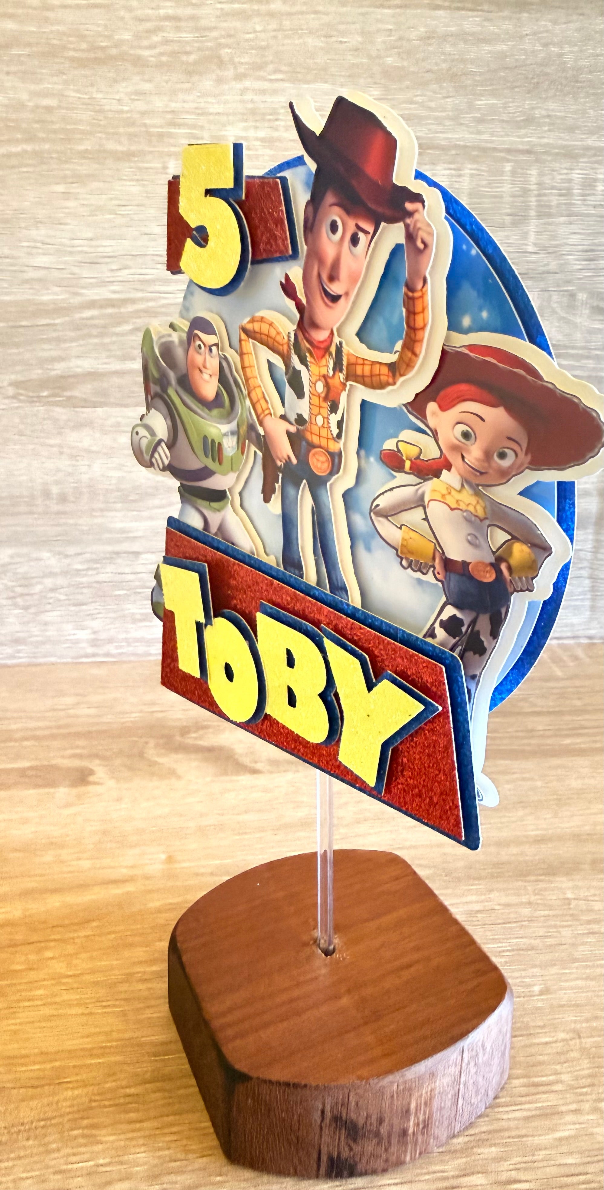 Toy Story 5 Birthday Cake Topper – Personalised Name & Age Decoration