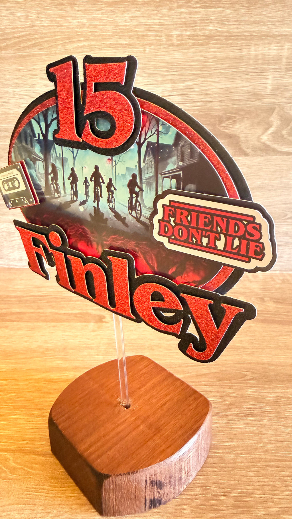 Stranger Things Cake Topper | Personalised Name & Age Birthday Decoration