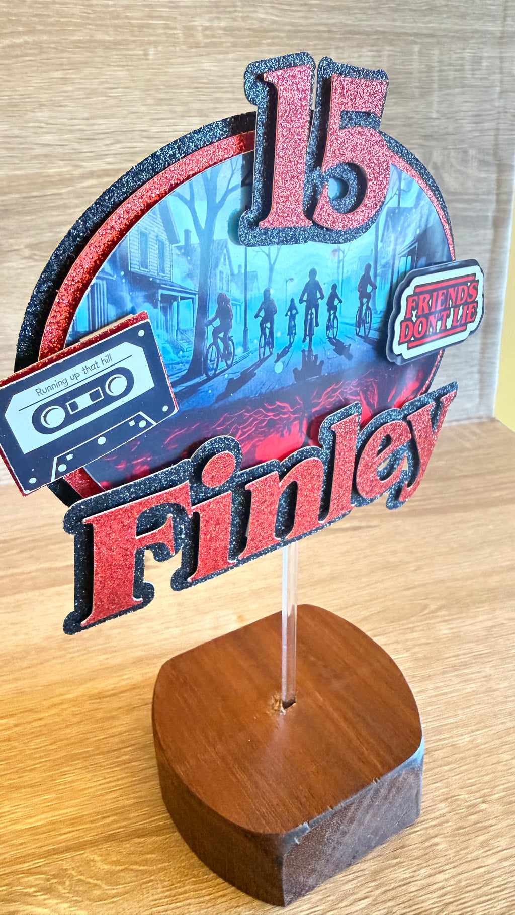 Stranger Things Cake Topper | Personalised Name & Age Birthday Decoration