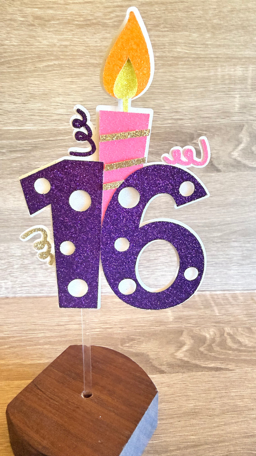 Sweet 16 Cake Topper – 16th Birthday Cake Decoration