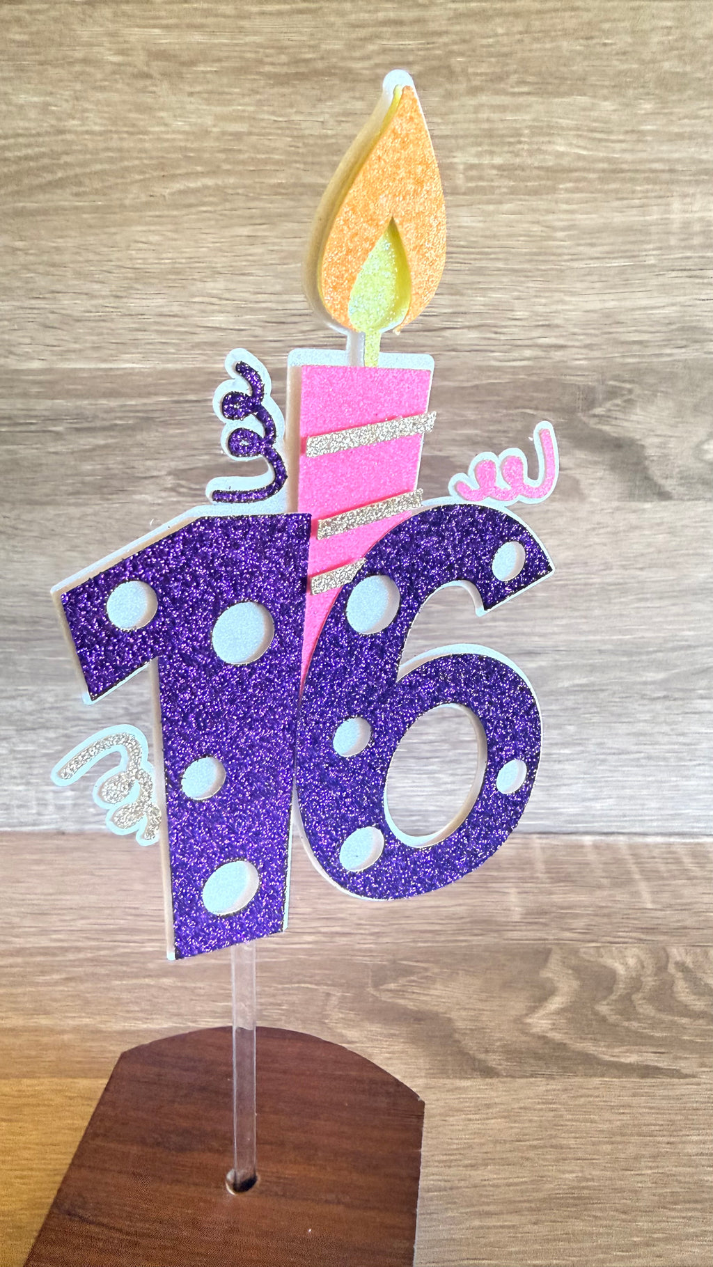 Sweet 16 Cake Topper – 16th Birthday Cake Decoration