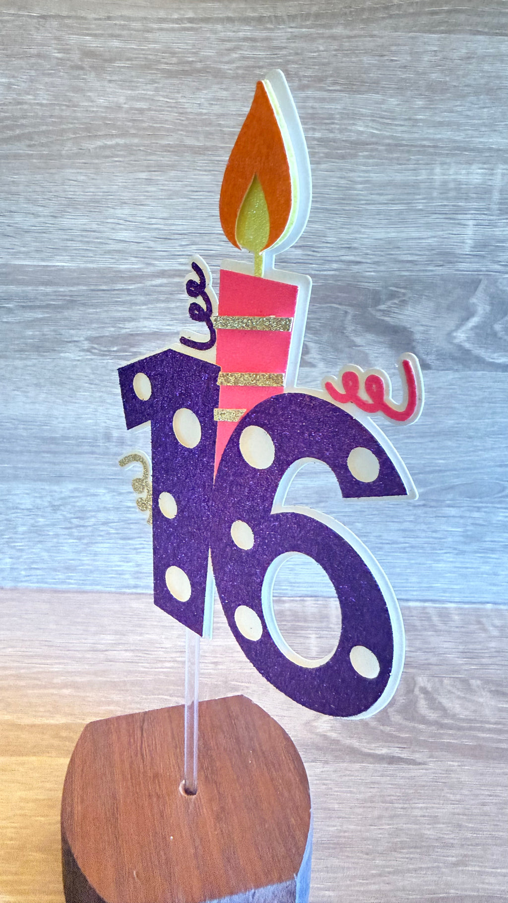 Sweet 16 Cake Topper – 16th Birthday Cake Decoration