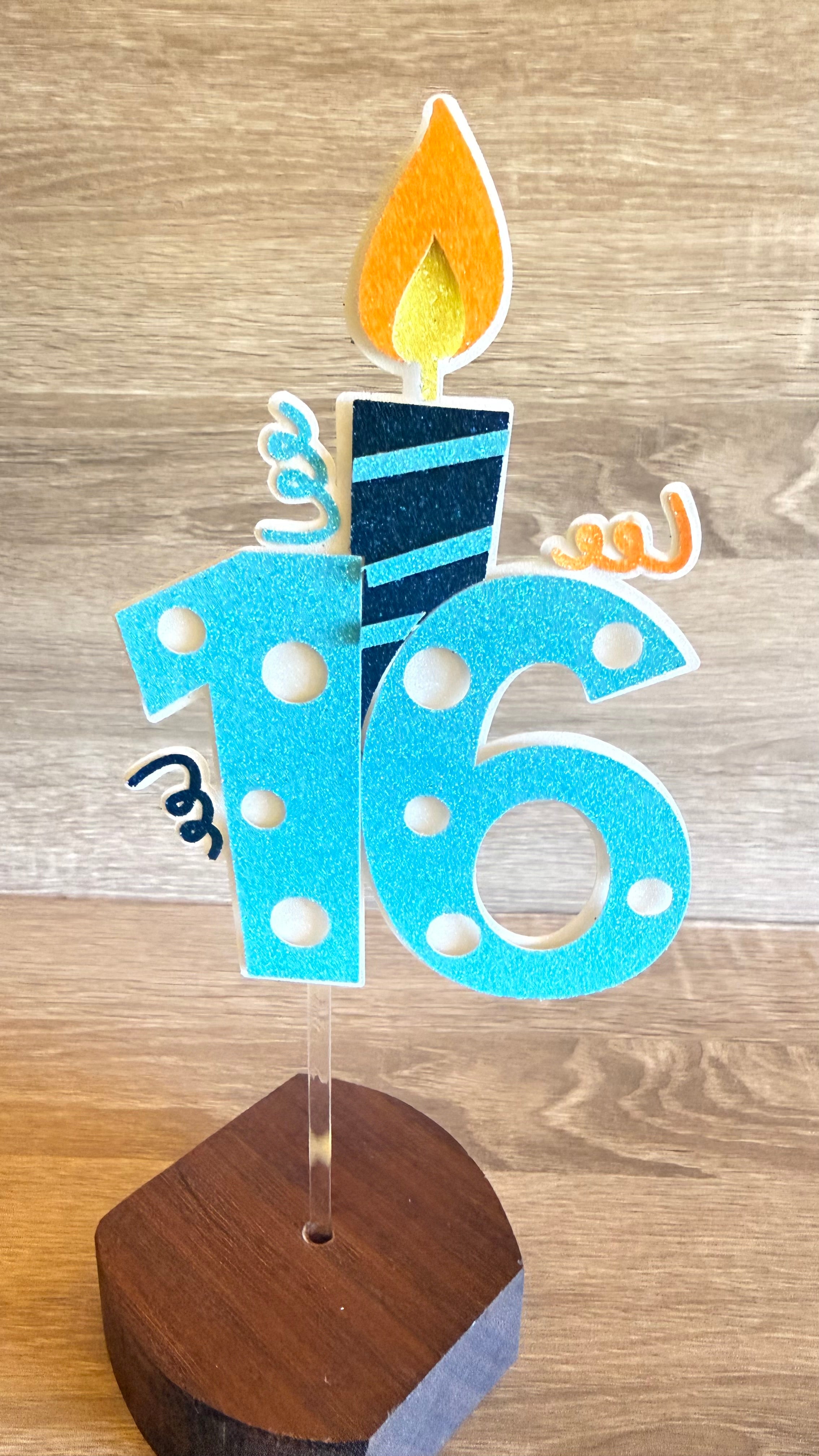 Sweet 16 Cake Topper – 16th Birthday Cake Decoration