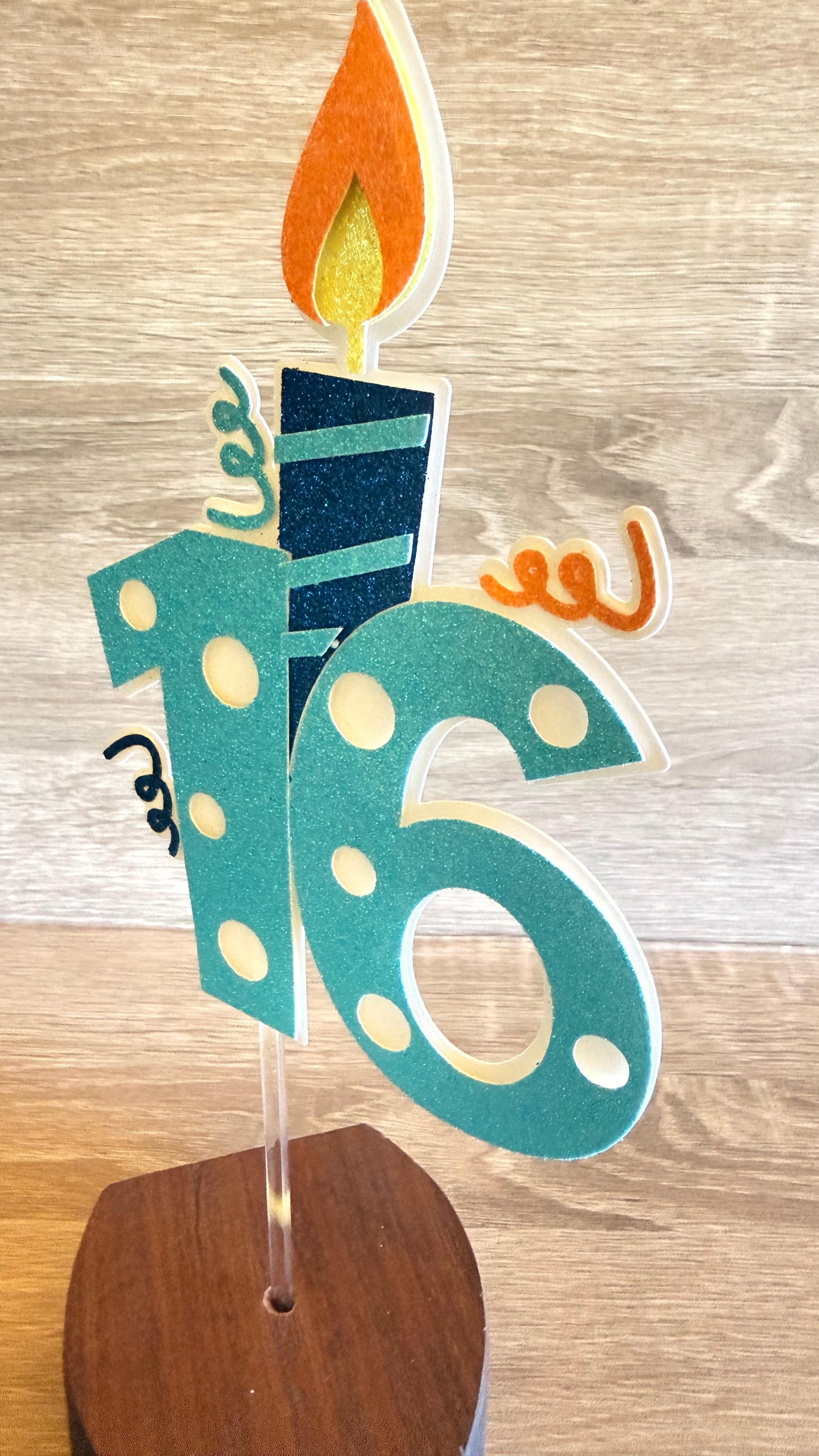 Sweet 16 Cake Topper – 16th Birthday Cake Decoration