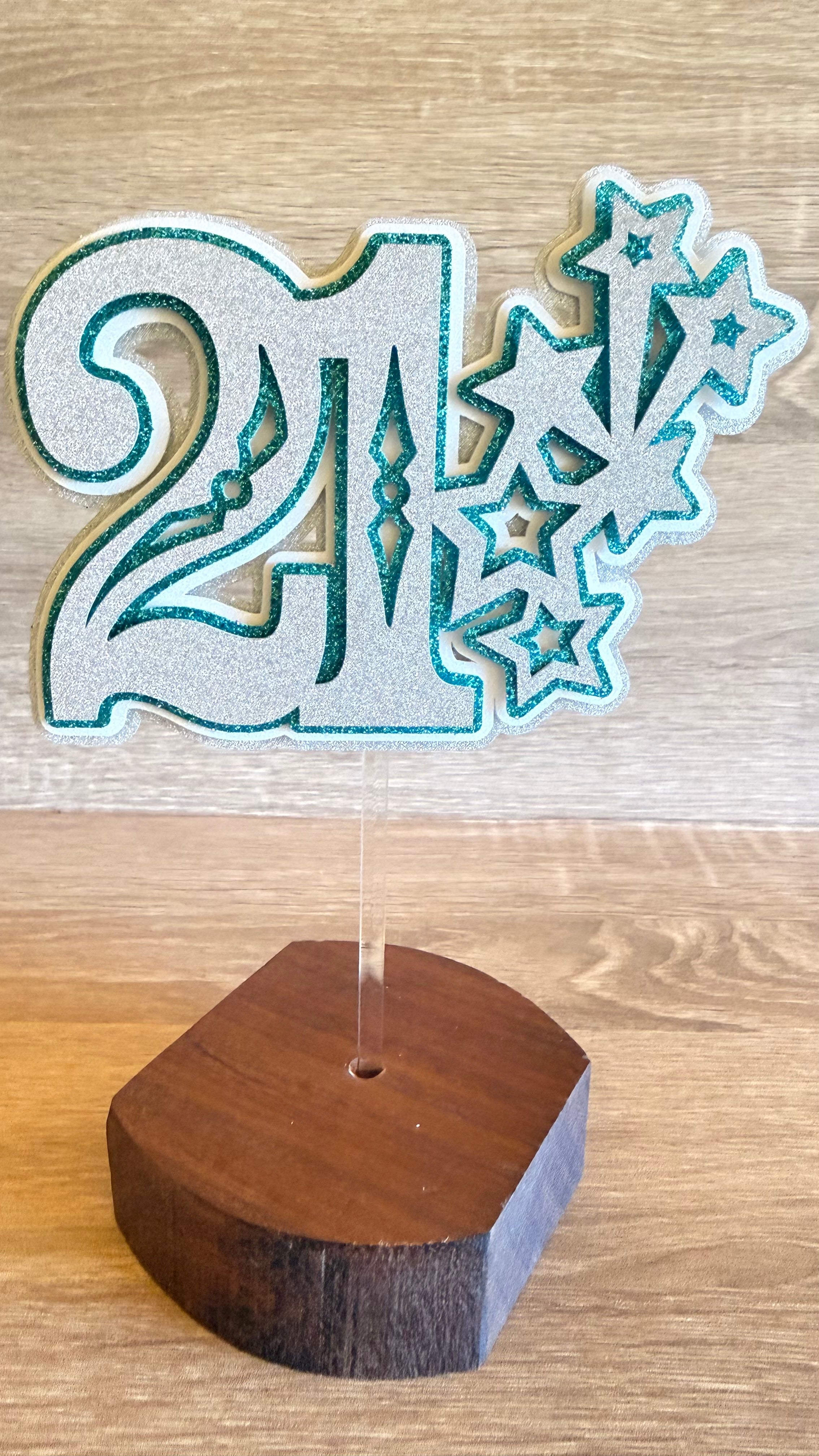 21st Birthday Cake Topper – Celebration Cake Decoration