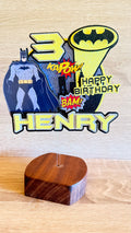 Batman Cake Topper | Custom Name & Age Birthday Decoration