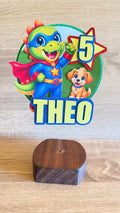 Superhero Dinosaur Cake Topper | Personalised Name & Age
