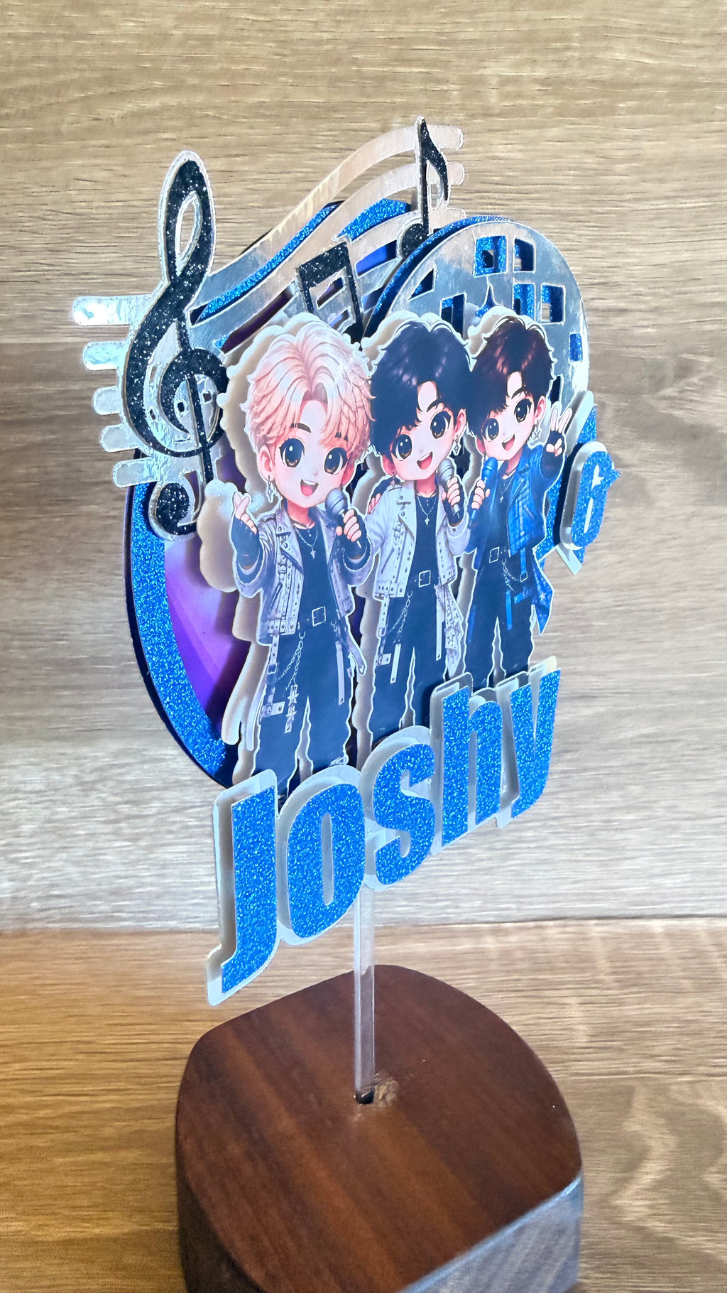K-Pop Cake Topper | Personalised Name & Age Birthday Decoration