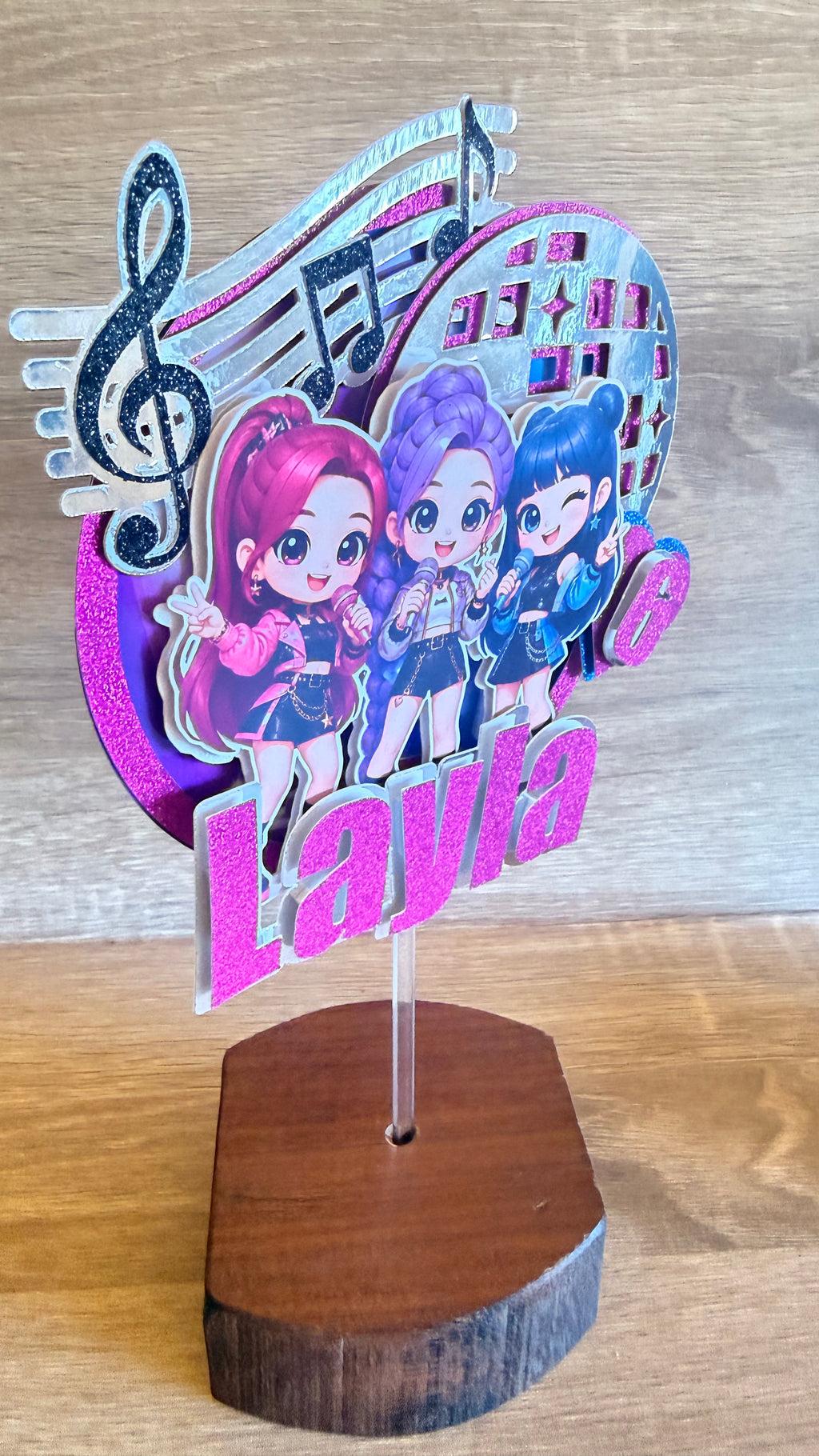 K-Pop Cake Topper | Personalised Name & Age Birthday Decoration