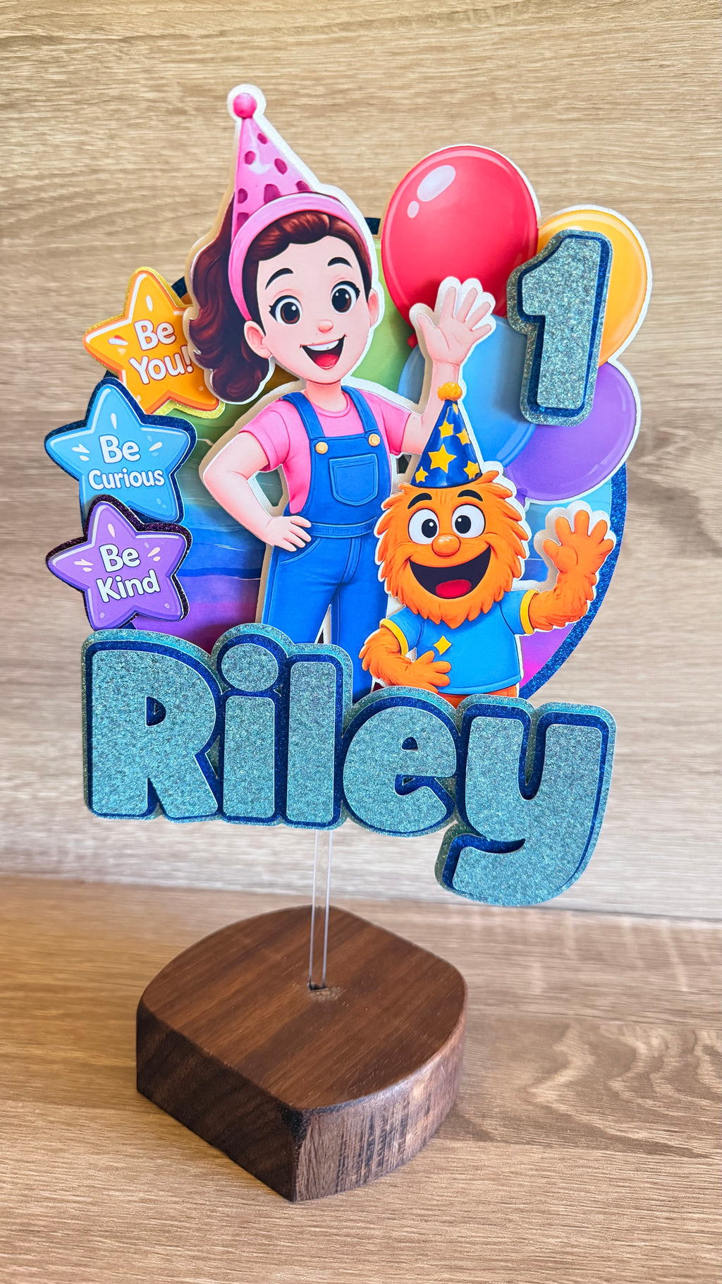 Ms Rachel Birthday Cake Topper | Personalised Name & Age Decoration