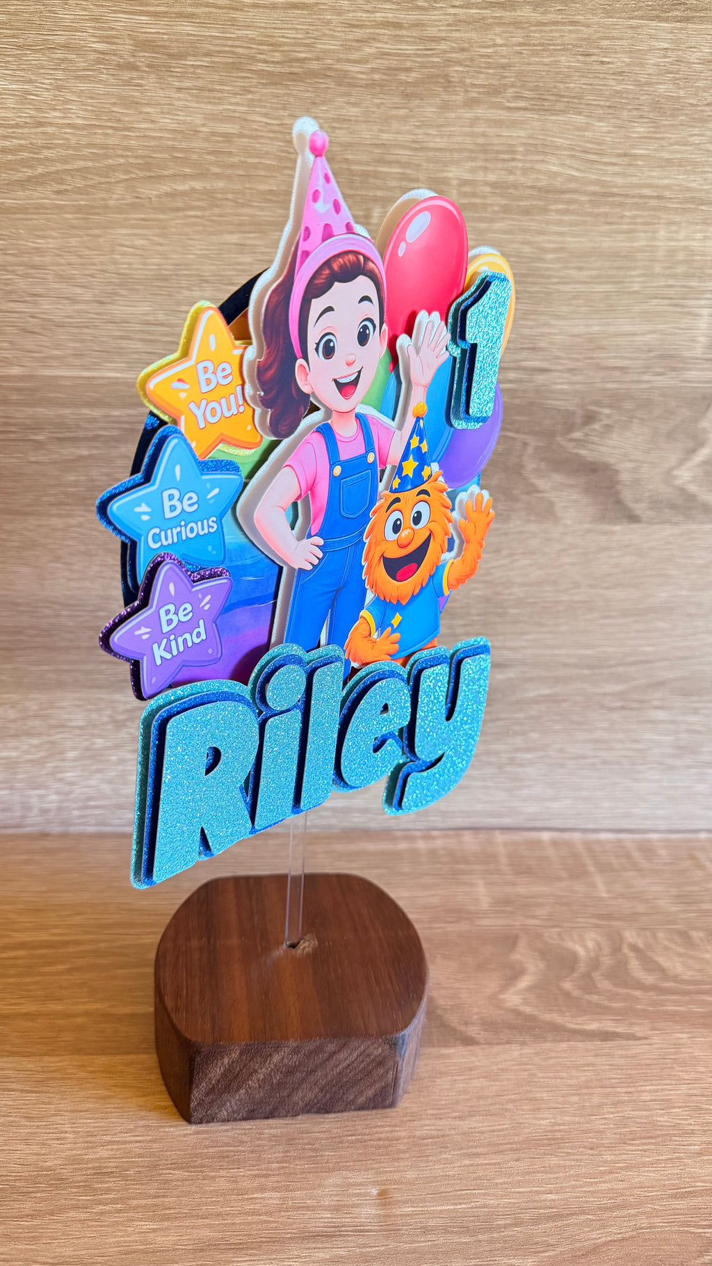 Ms Rachel Birthday Cake Topper | Personalised Name & Age Decoration