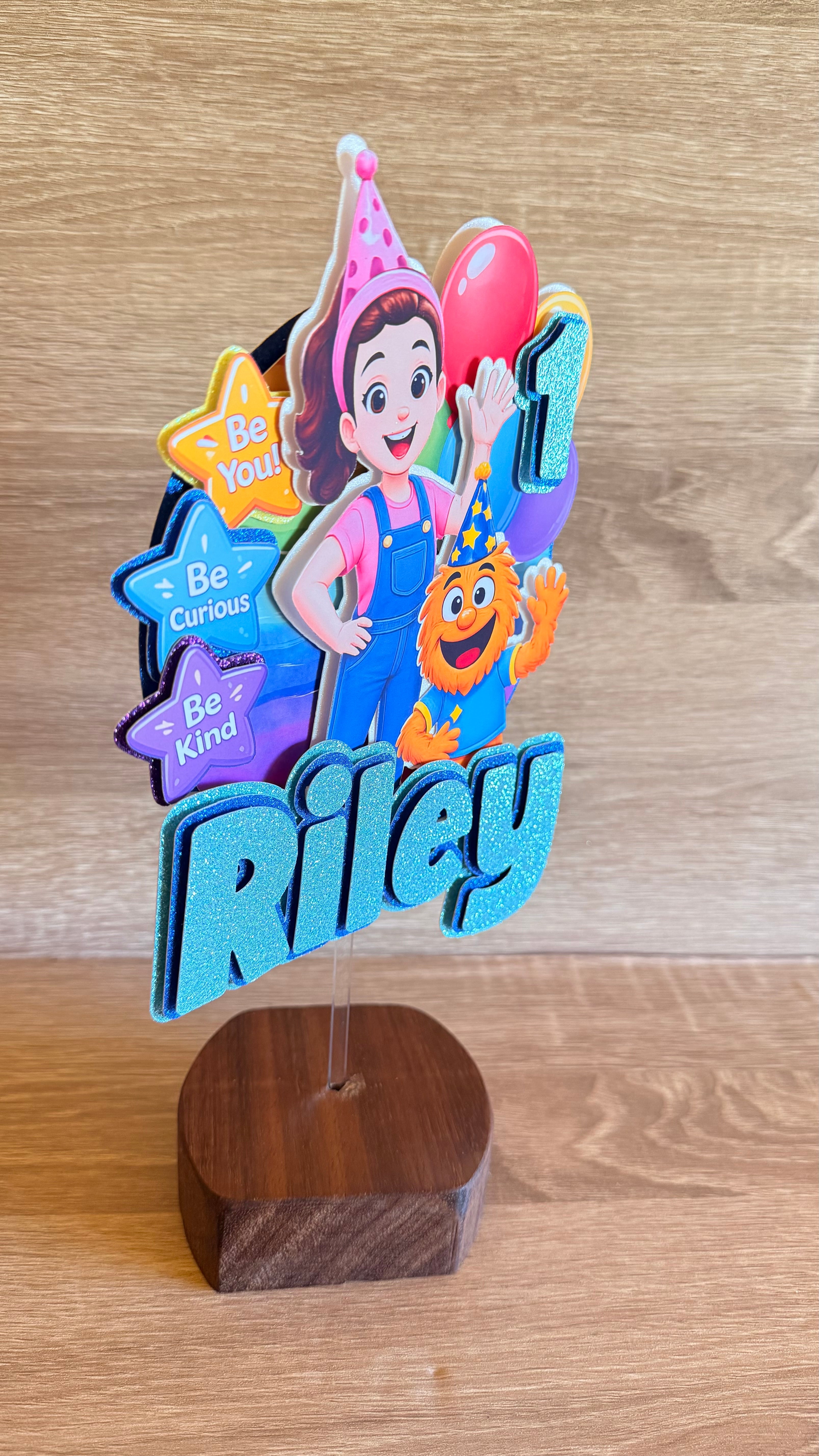 Ms Rachel Birthday Cake Topper | Personalised Name & Age Decoration