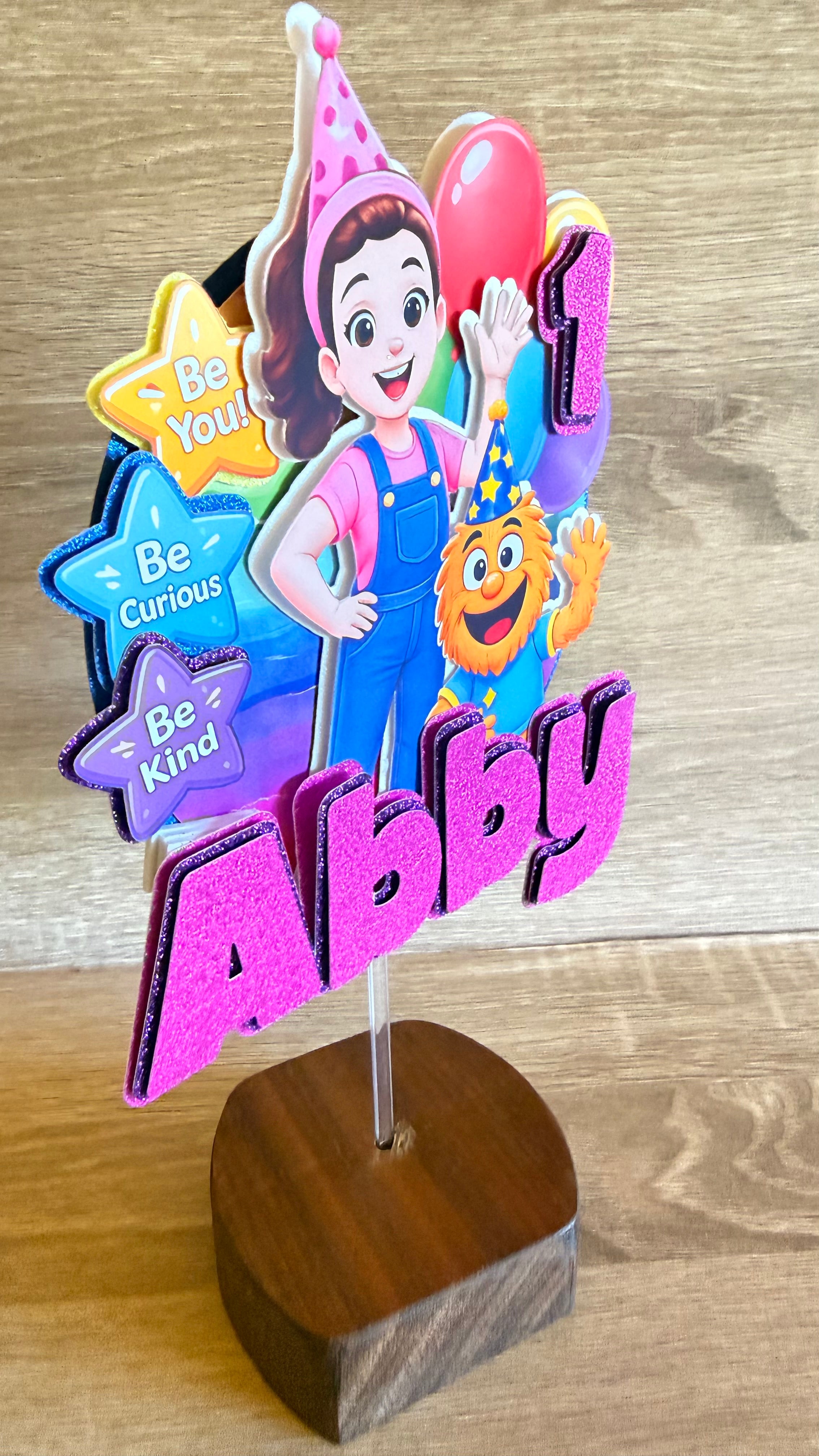 Ms Rachel Birthday Cake Topper | Personalised Name & Age Decoration