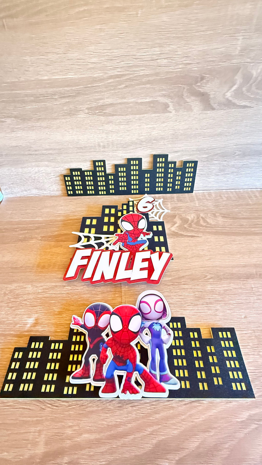 Amazing Spidey and Friends Personalised Cake Topper | Complete Party Set