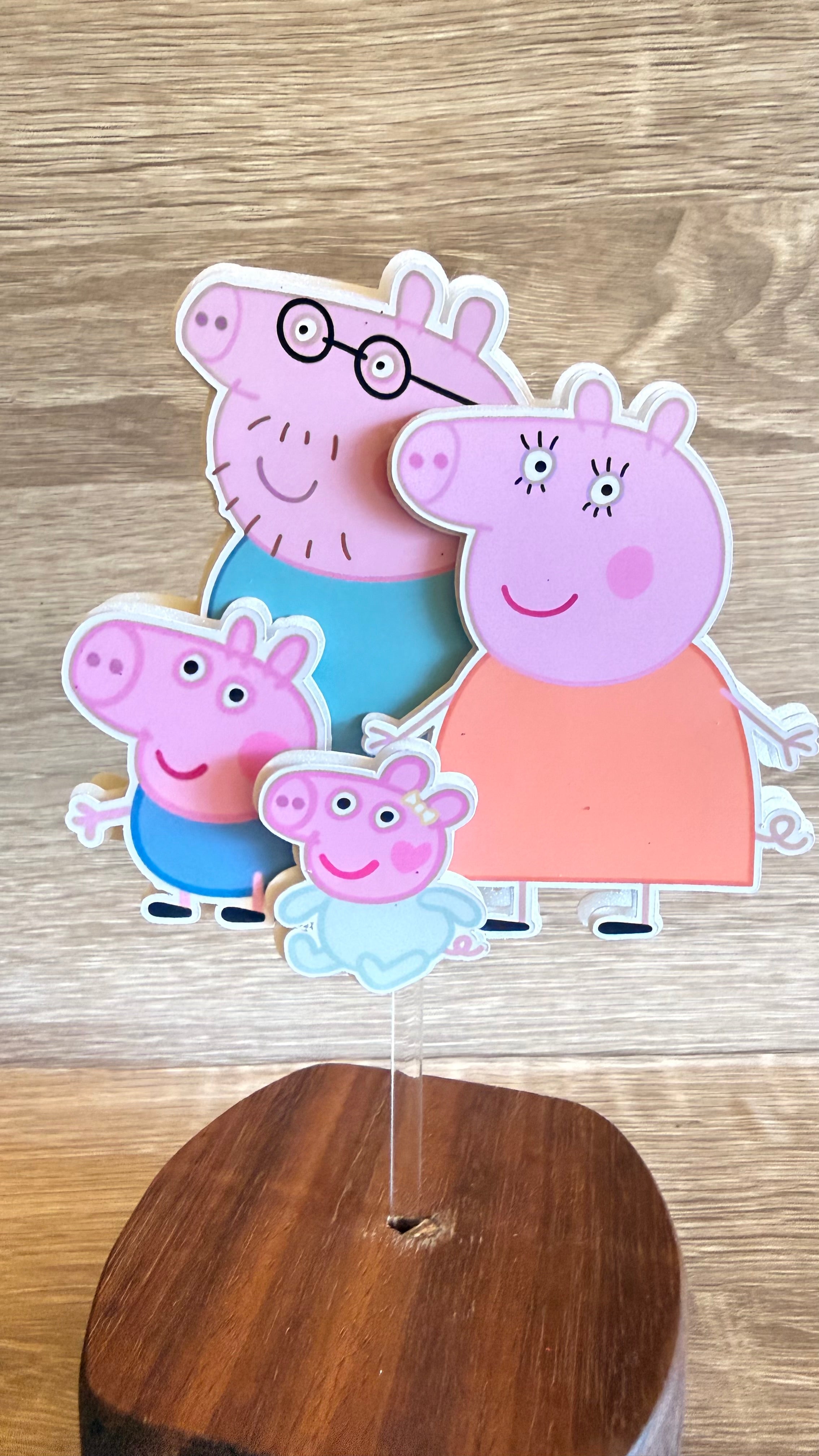 Peppa Pig House Cake Topper Set | Personalised Name & Age Birthday Decoration
