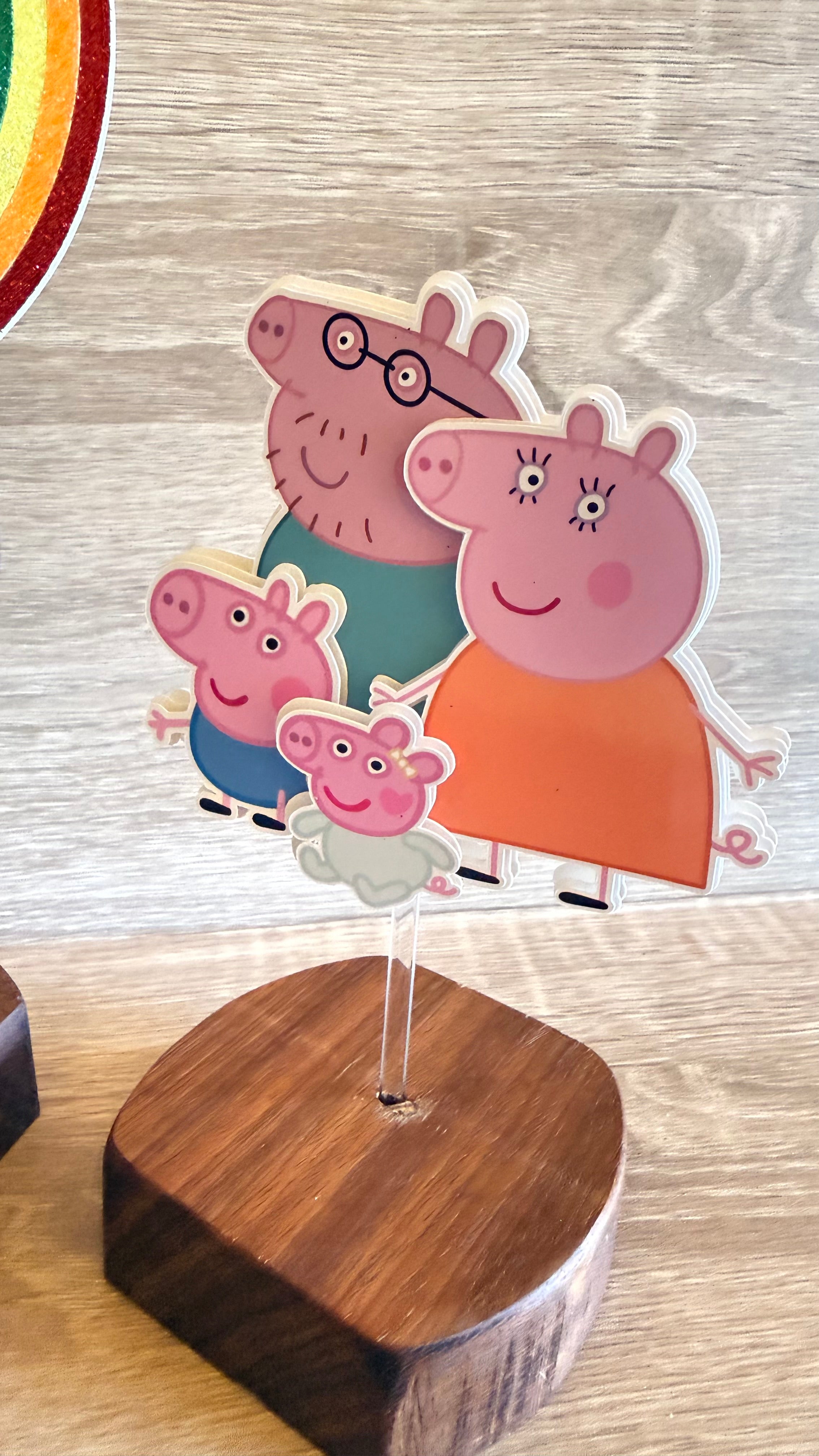 Peppa Pig House Cake Topper Set | Personalised Name & Age Birthday Decoration