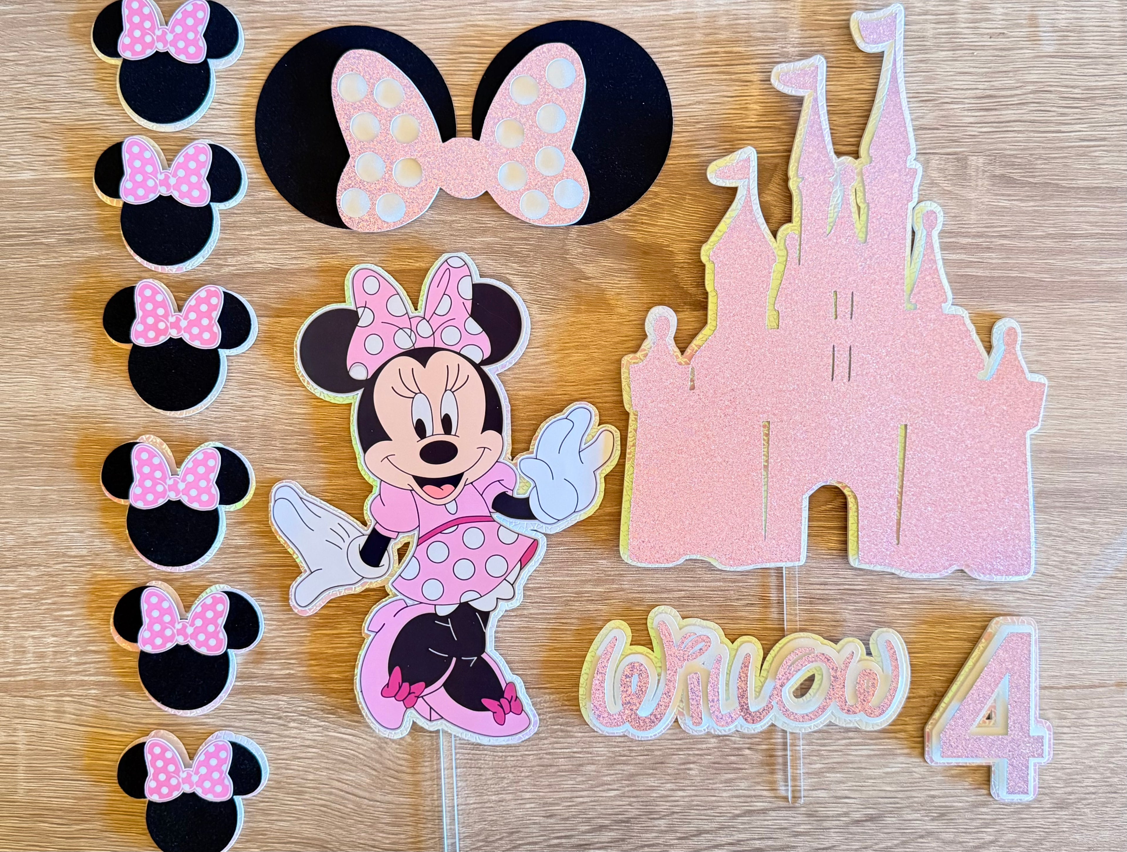 Minnie Mouse Complete Cake Decorating Set | Personalised Name & Age