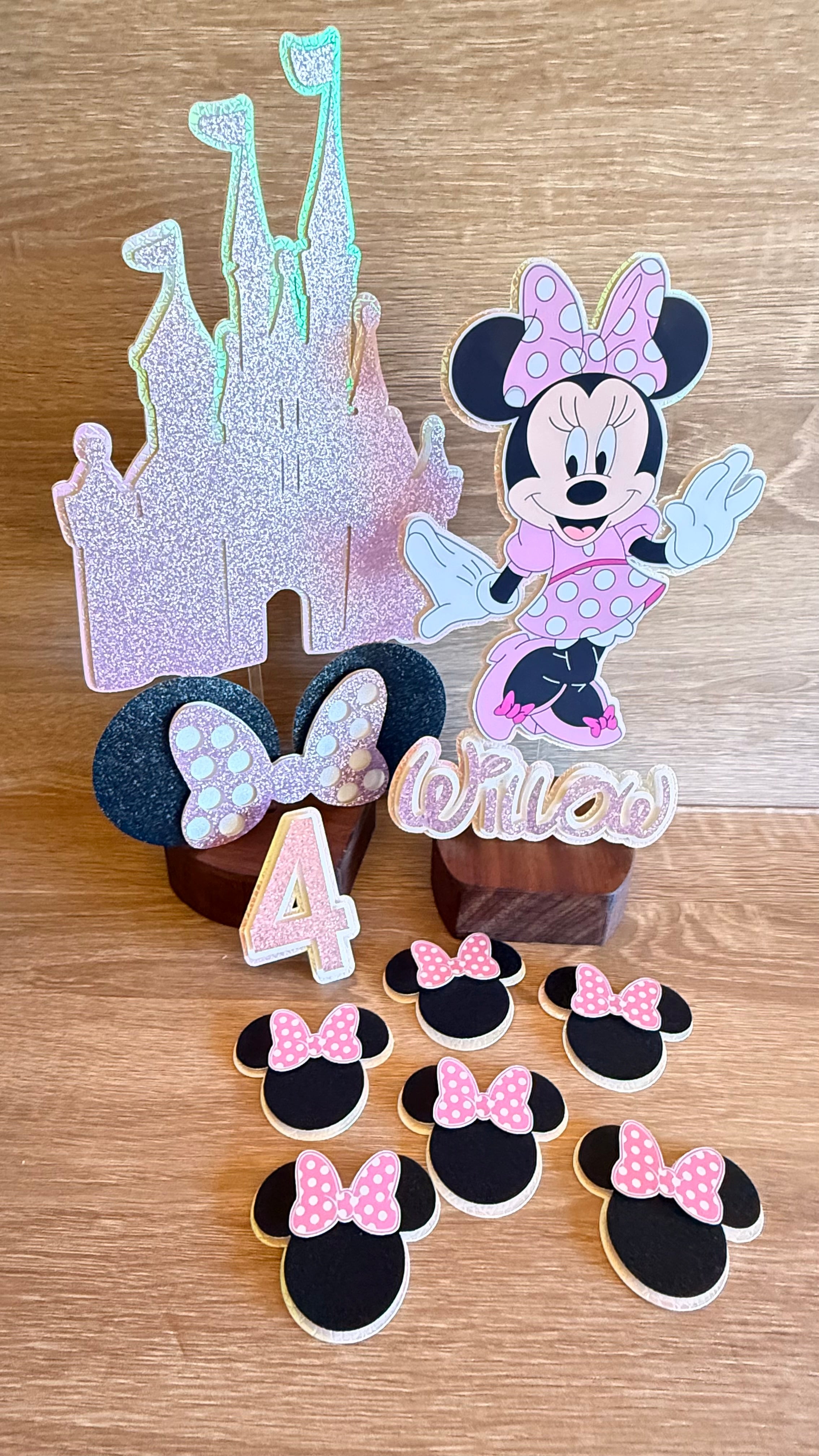 Minnie Mouse Complete Cake Decorating Set | Personalised Name & Age