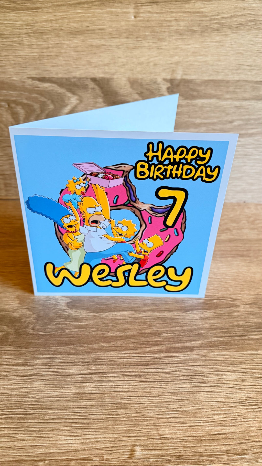 The Simpsons Personalised Cake Topper | Custom Name & Age Birthday Decoration