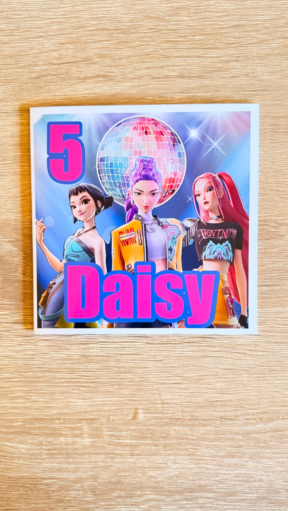 K-Pop Demon Hunters Inspired Cake Topper | Personalised Name & Age Birthday Decoration