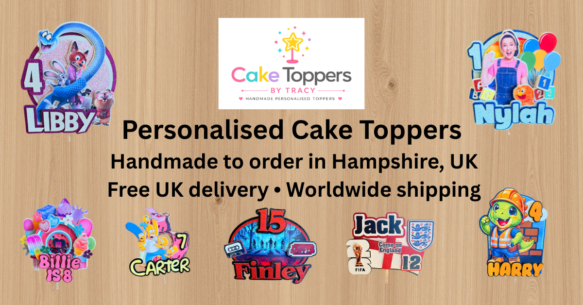 Personalised Cake Toppers | Handmade UK | Worldwide Shipping – Cake ...