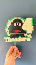 Ninja Cake Topper | Personalised  | Karate Pose, Birthday Name Age
