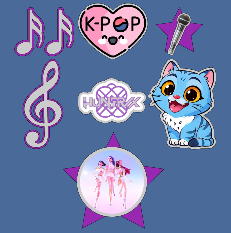 K-Pop Demon Hunters Personalised Cake Topper | Custom Name & Age Birthday Decoration