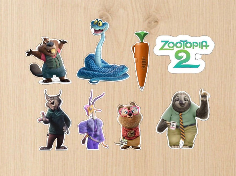 Zootopia 2 (Zootropolis) Personalised Cake Topper | Custom Name & Age Birthday Decoration