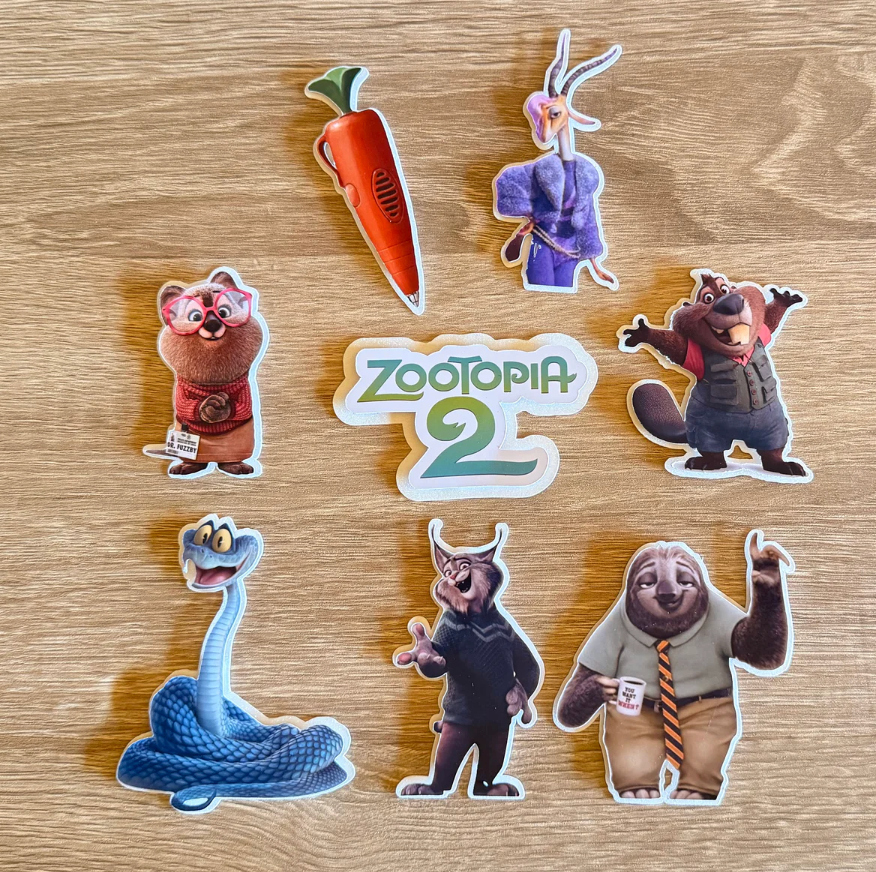 Zootopia 2 Zootropolis Personalised Cake Topper | Name & Age Birthday Decoration