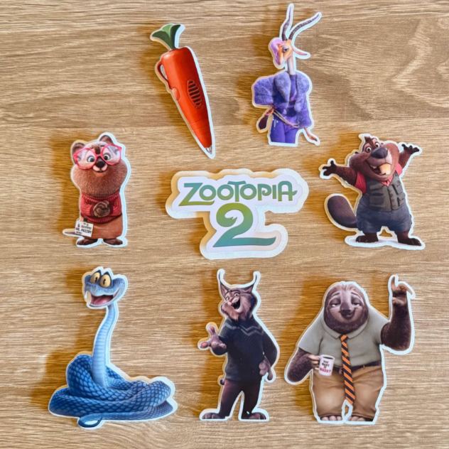 Zootopia 2 (Zootropolis) Personalised Cake Topper | Custom Name & Age Birthday Decoration