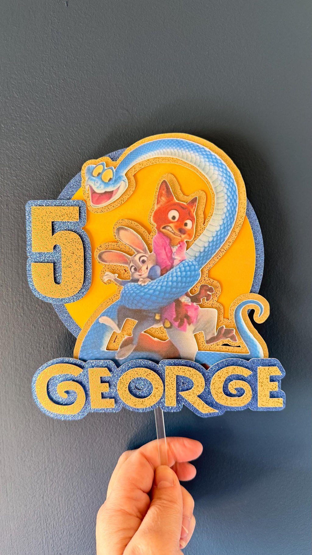 Zootopia 2 Personalised Cake Topper | Any Name & Age | Kids Birthday Cake Topper (etsy image id: 7828227572)