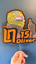 Lando Norris LN4 Cake Topper | F1 Birthday Glitter Decoration Personalised (etsy image id: 7828412986)