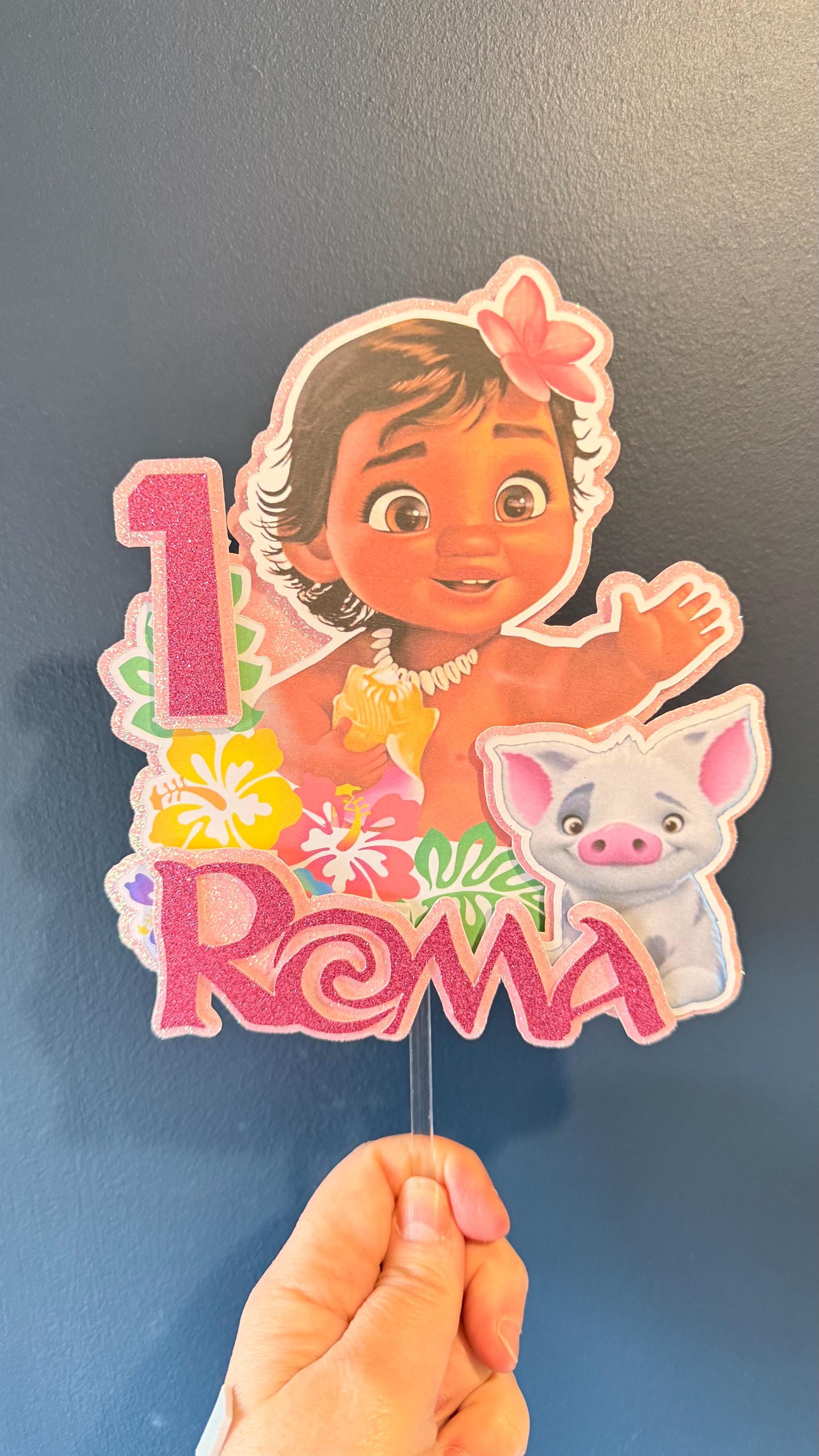 Personalised Tropical Island Princess Cake Topper | Any Name Age Birthday __etsy:7831561286