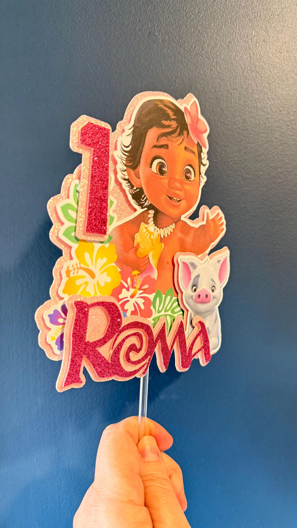 Personalised Tropical Island Princess Cake Topper | Any Name Age Birthday __etsy:7831561292