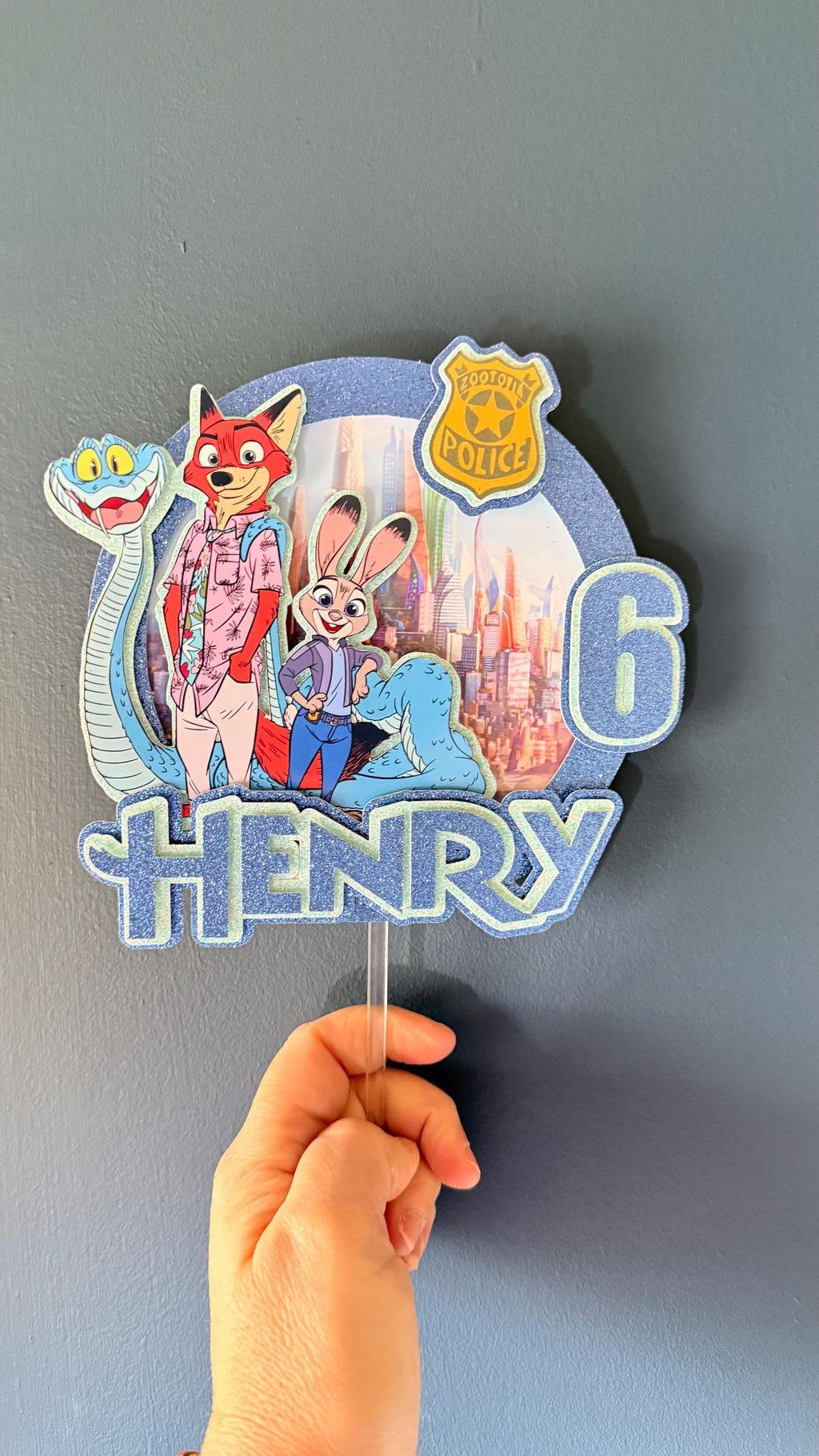 Zootopia 2 City Adventure Personalised Cake Topper | Custom Name and Age Birthday Decoration __etsy:7837502124