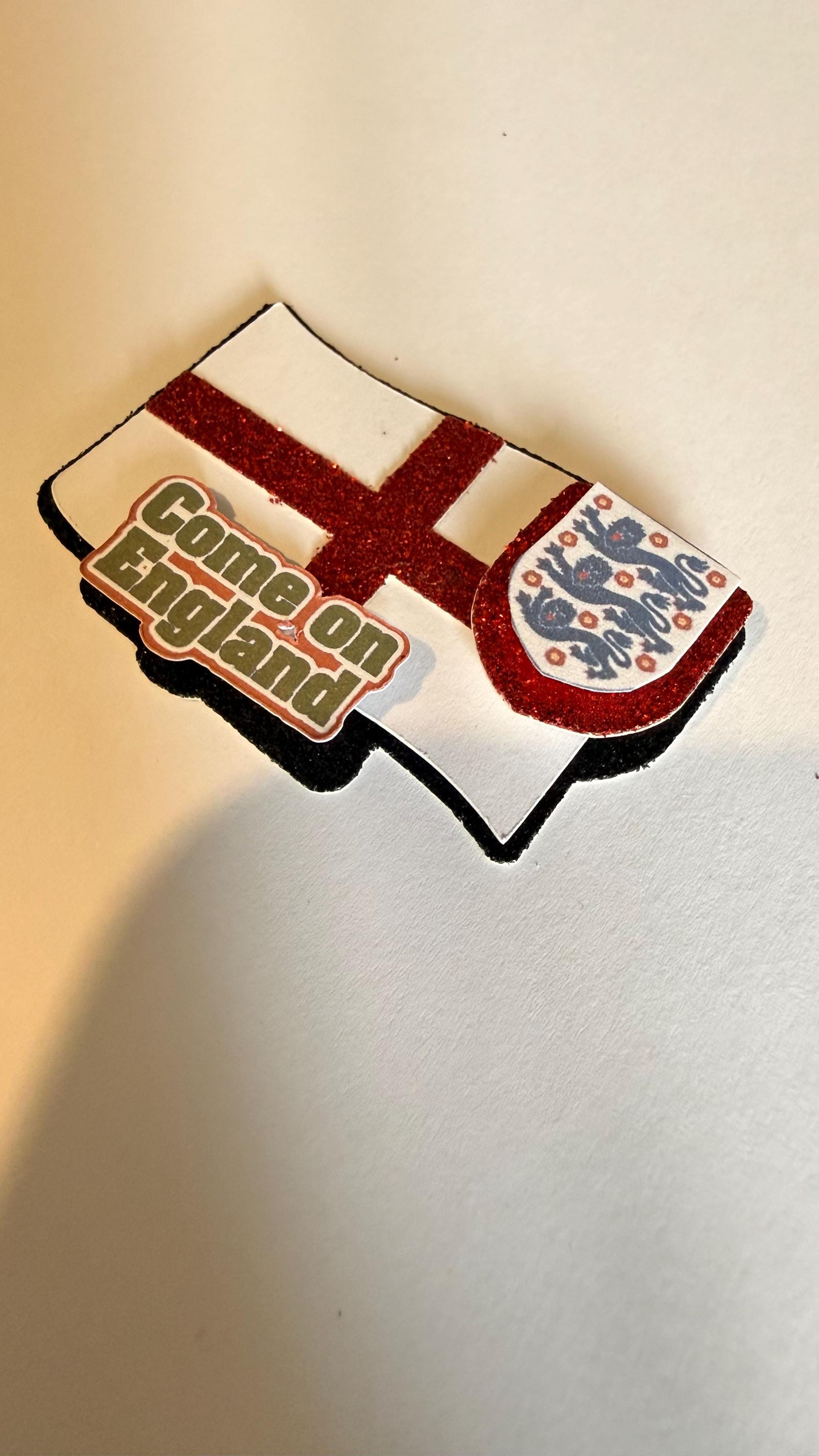 England Football Cupcake Toppers | Set of 6 or 12 | World Cup 2026 Party Decorations (etsy image id: 7846233808)