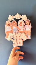 Gaming Girls Personalised Topper | Pastel Characters, Stars, Any Name Age (etsy image id: 7849519216)