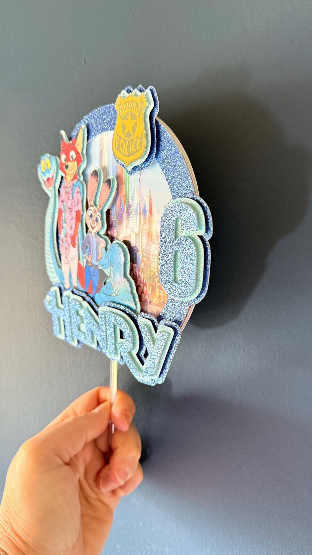 Zootopia 2 City Adventure Personalised Cake Topper | Custom Name and Age Birthday Decoration __etsy:7885448497