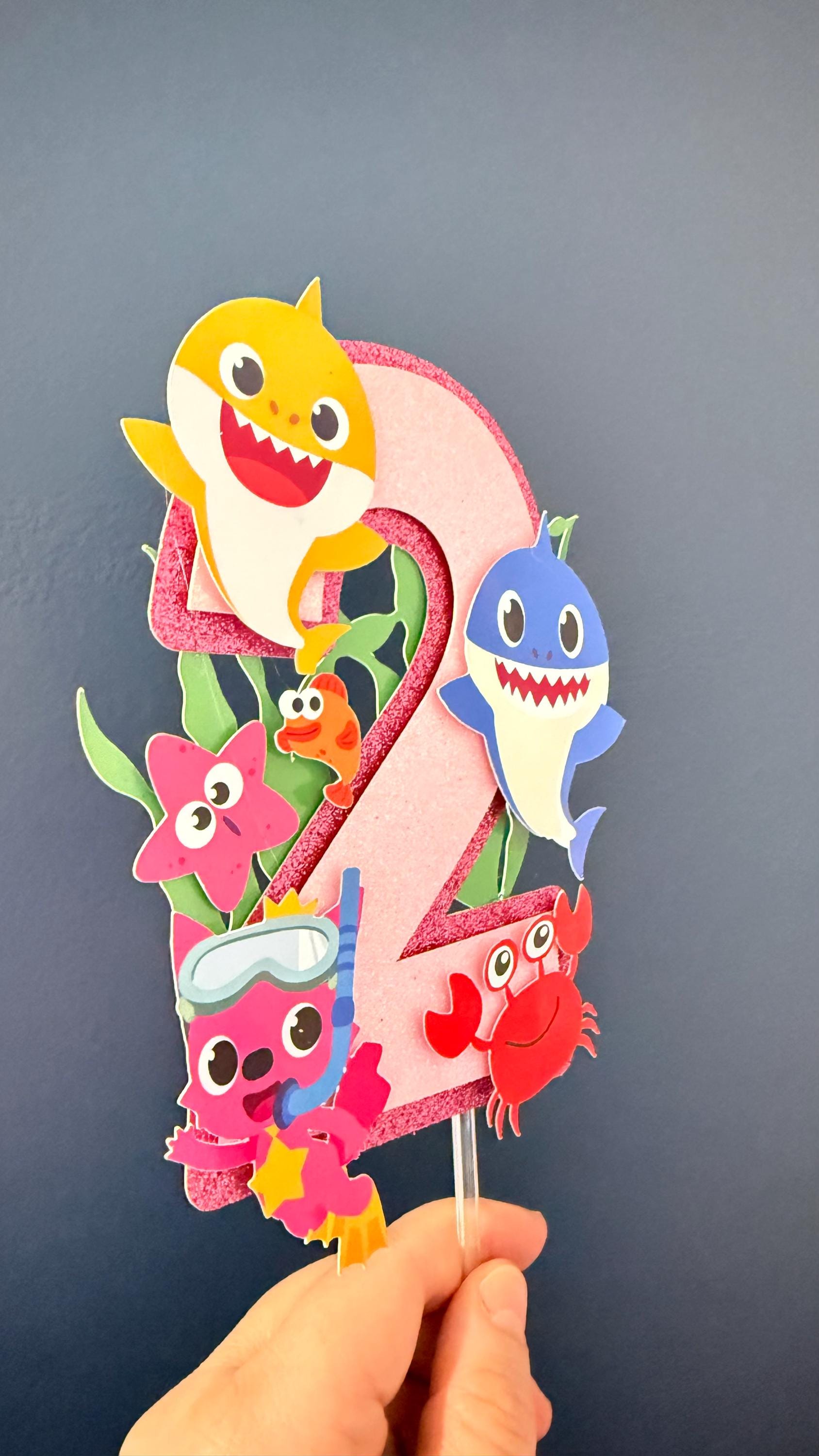 Personalised Under the Sea Birthday Cake Topper | Glitter Name & Age Set (etsy image id: 7891273520)