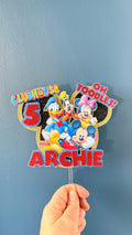 Personalised Mouse and friends Birthday Cake Topper | Any Name Age (etsy image id: 7915965373)