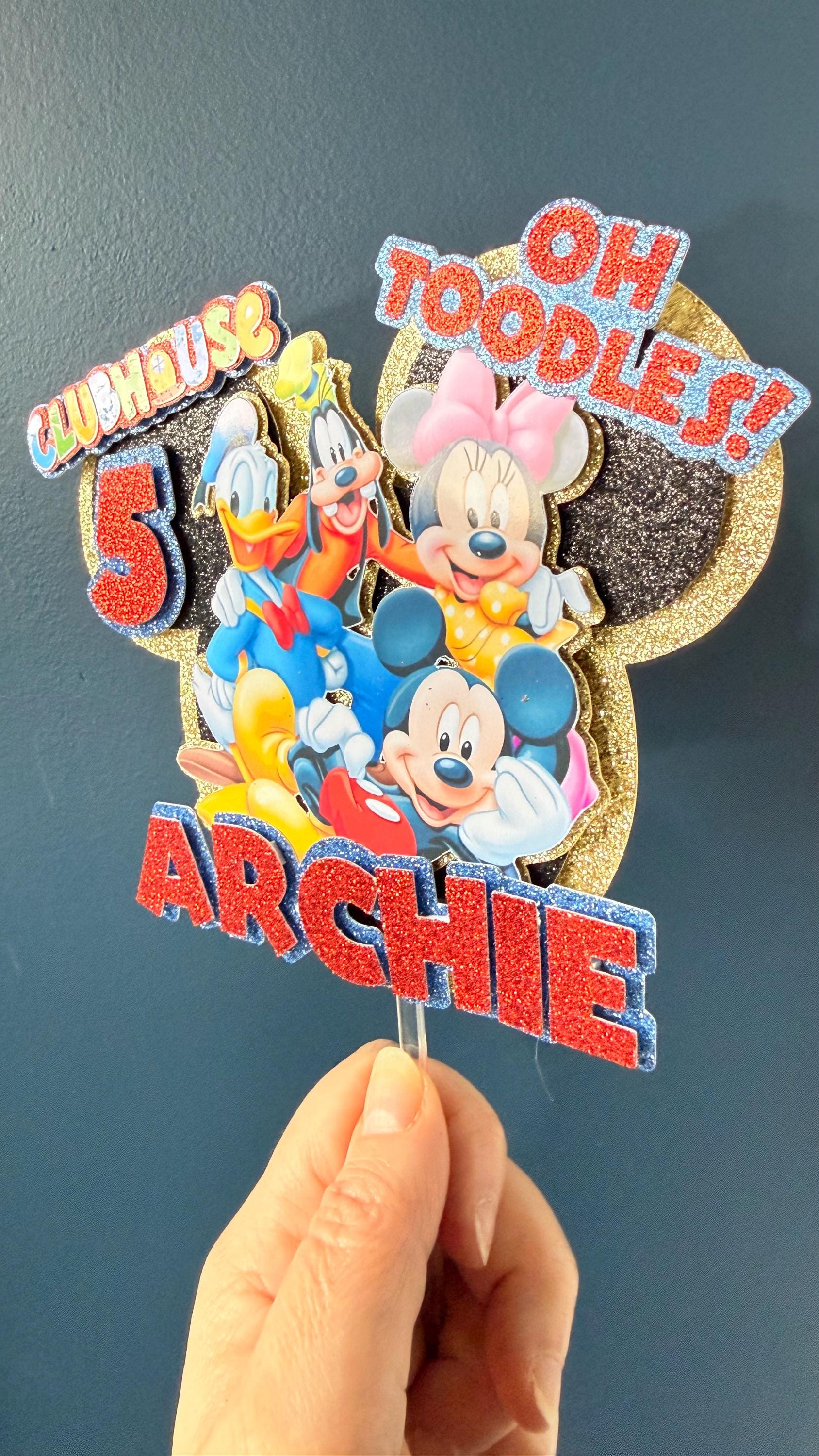 Personalised Mouse and friends Birthday Cake Topper | Any Name Age (etsy image id: 7915965381)