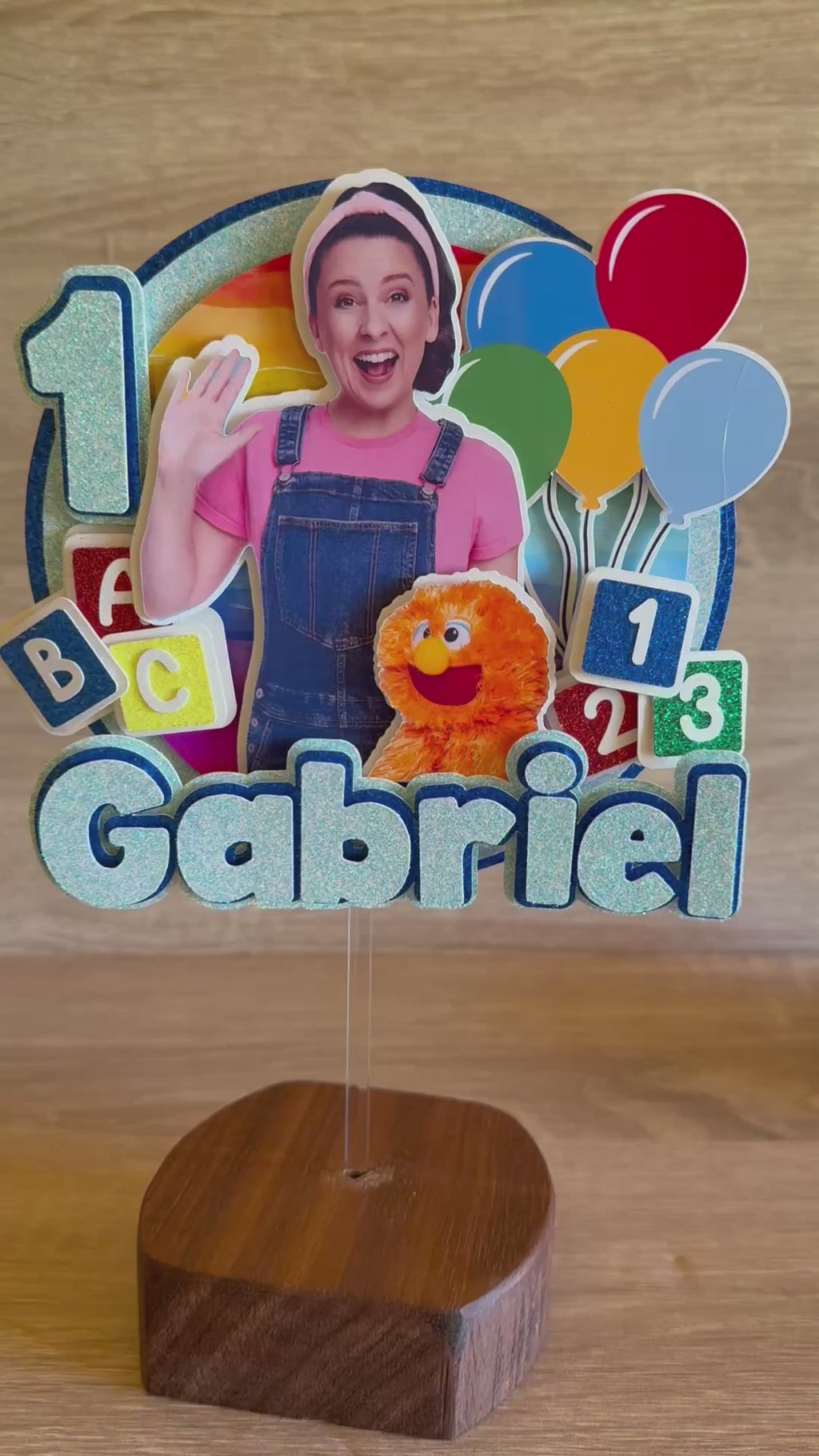 Ms Rachel Cake Topper | Custom Name & Age Birthday Decoration