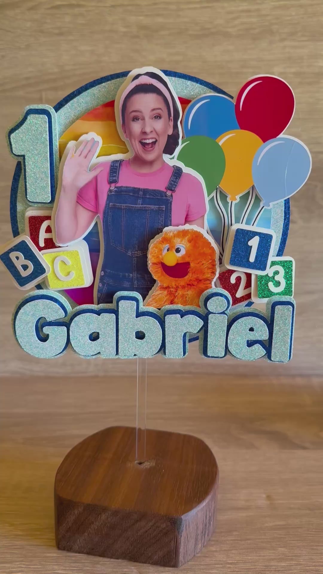 Ms Rachel Cake Topper | Custom Name & Age Birthday Decoration