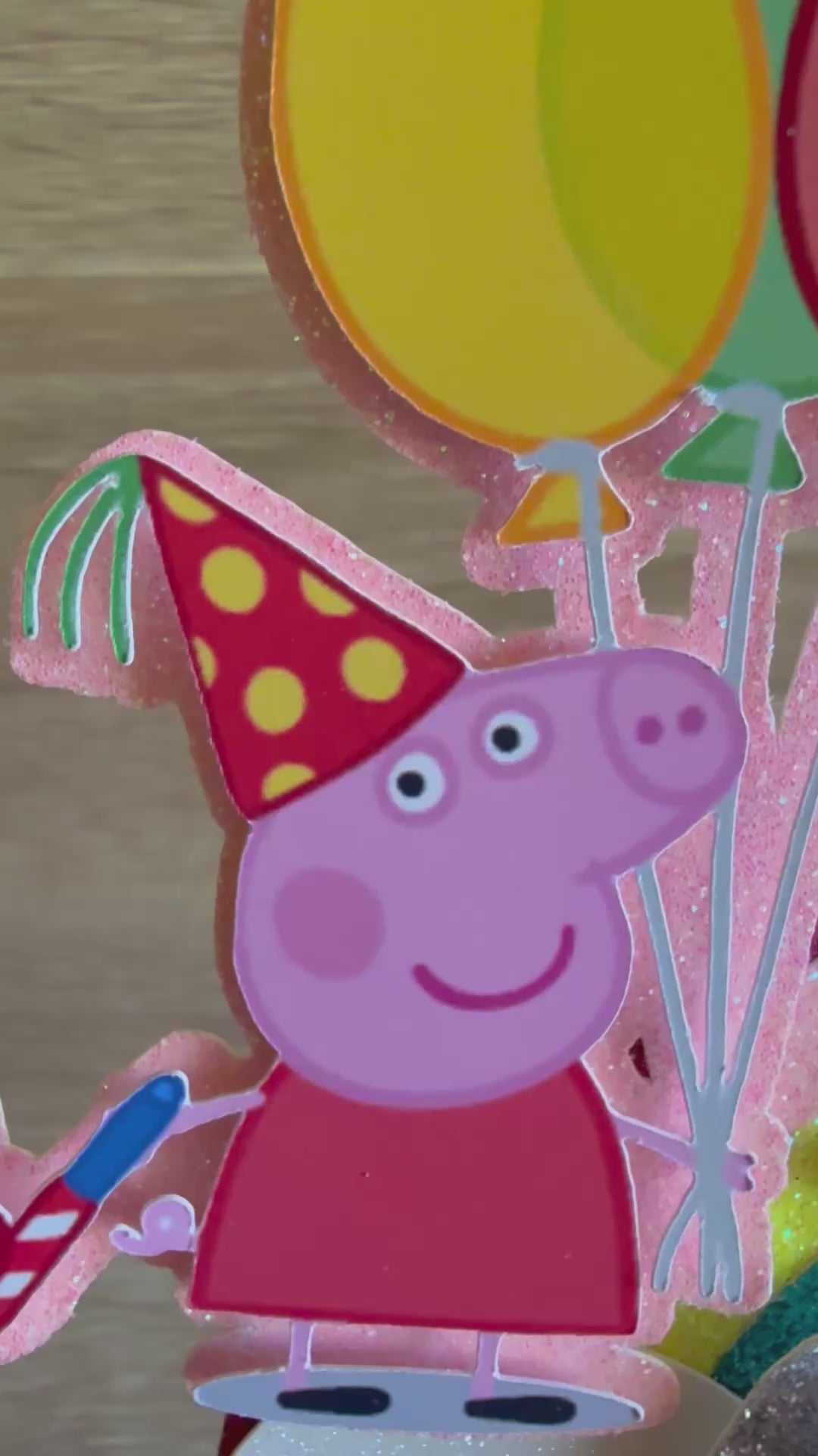 Peppa Pig Cake Topper Set | Custom Name & Age Birthday Decoration