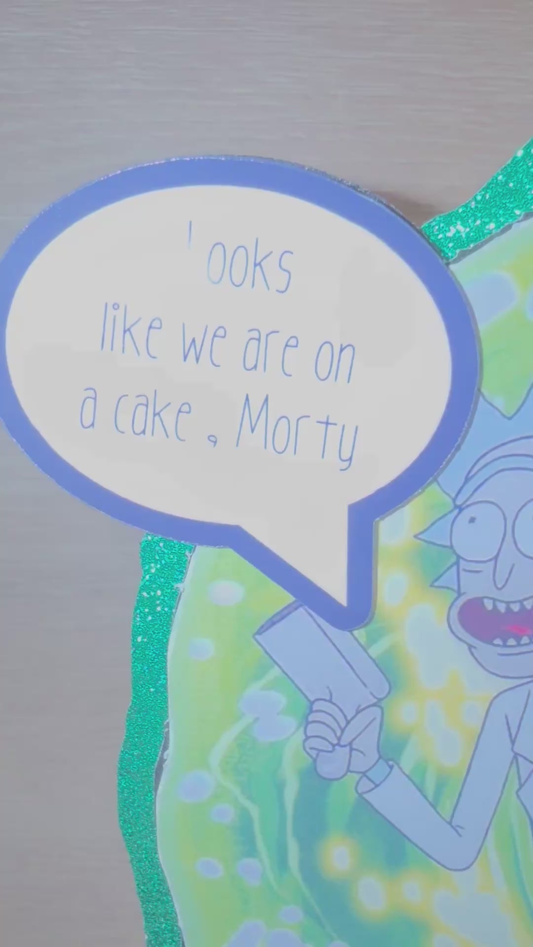 Rick and Morty Cake Topper | Personalised Name & Age Birthday Decoration