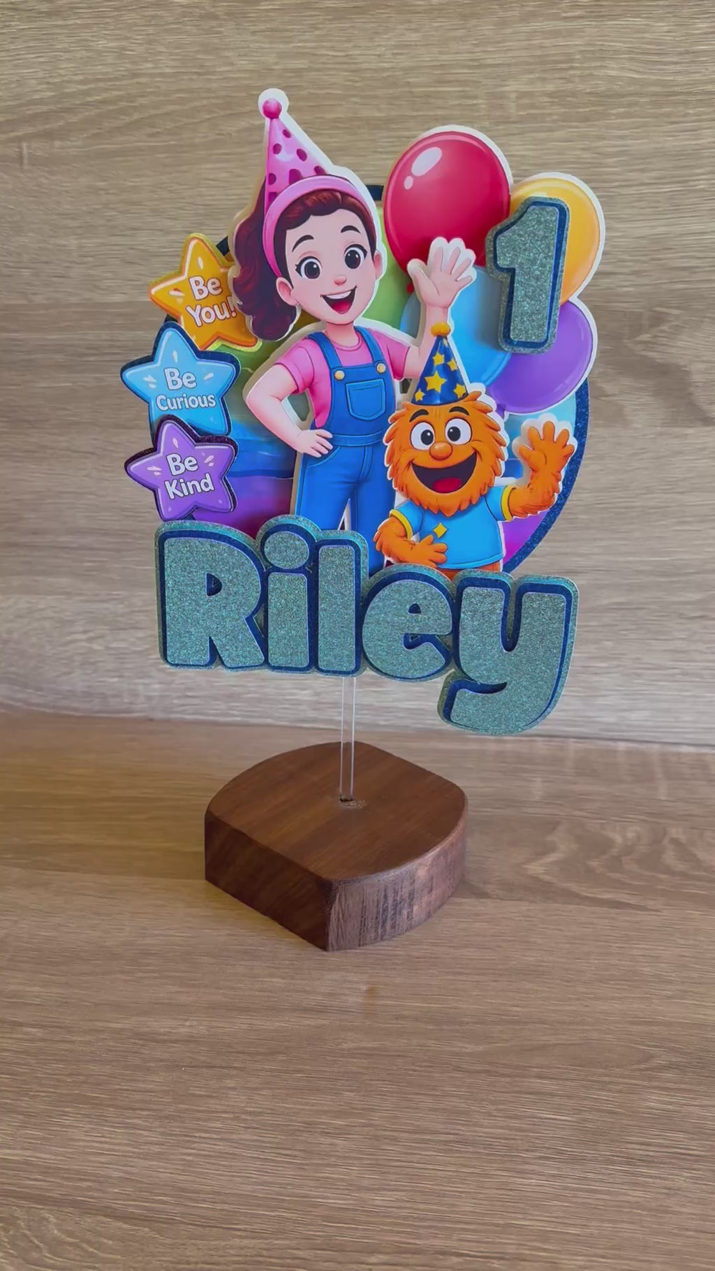 Ms Rachel Birthday Cake Topper | Personalised Name & Age Decoration