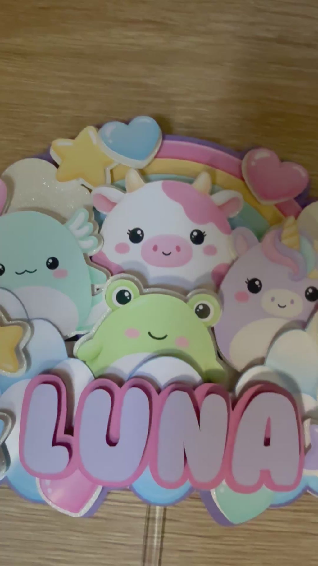 Squishmallows Cake Topper – Personalised Name & Age Birthday