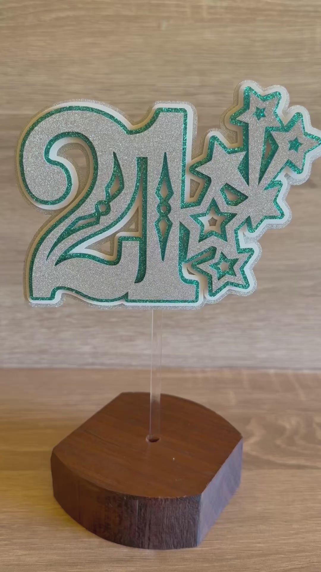 21st Birthday Cake Topper – Celebration Cake Decoration